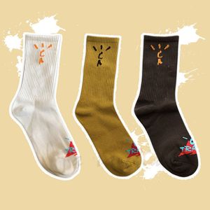 21SS Tide Socks Designer Earth Color Sports Running Cotton Sock للرجال والنساء