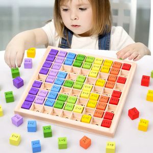 Giocattoli di apprendimento Montessori Educativi in legno per bambini Baby 99 Tabella di moltiplicazione Matematica in età prescolare Aritmetica Sussidi didattici Regalo 231007