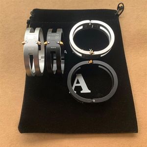 2020ss Top Version 1017 ALYX 9SM Rollercoaster Track Alloy Bracelet Men Women Unisex Couples Bangles Women Oval Buckle Bracelet Y2288m