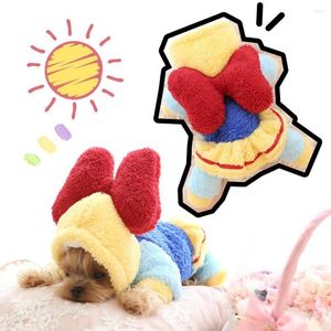 Cão vestuário filhote de cachorro quente macacão outono inverno doce bowknot camisola gato moda casaco de lã pequeno bonito hoodie pet pijama poodle yorkie