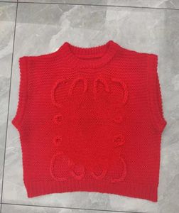Maglioni da donna Moda maglione lavorato a maglia Gilet Designer di lusso Abiti autunnali per donna O-collo senza maniche
