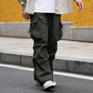 Мужские брюки Foufurieux хип-хоп повседневные грузовые карманы быстро выдирающие прямые брюки для ног корейские спортивные брюки весны мужчины
