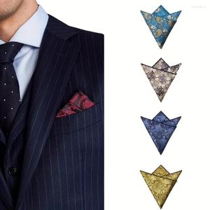 Bow Ties Fashion Pocket Towel Men Suit Handkerchief Square High Grade Paisley Cashew Pattern Jacquard Scarf