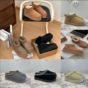 Australien Boot Designer Women Snow Boots Australia Warm Women Fashion Mini Half Boot Winter Platform Tazz Slippers Wool Cotton Sandal