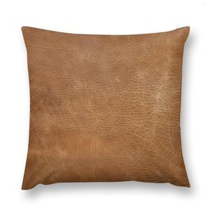 枕明るい茶色の革のデザインスロー刺繍カバークリスマス枕の装飾