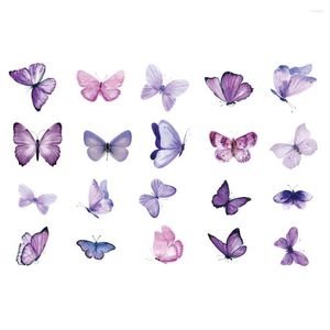 Confezione regalo 40 pezzi adesivi per scrapbooking farfalla colorata diario planner etichetta decorativa per camera da letto mobile fai da te