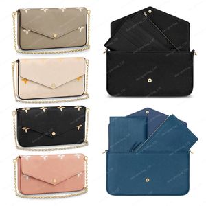 Designer bag for women pochette 3-in-1 handbags envelope style chain cross-body clutch shoulder bag leather monograms wallet purse