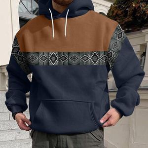 Men's Hoodies Cool Sweatshirts Men Winter Spring Casual O Neck Long Sleeve 3D Printed Hooded Sweatshirt Top Blouse Hunting