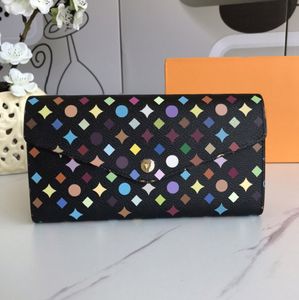 Kvinnors designer plånböcker Luxurys kuvertmynt Purse Woman Fashion Multicolor-Blomma Letter Långt korthållare Högkvalitativ klassisk liten kopplingsväska med originallåda