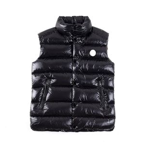 Monclairer Klasik Göğüs NFC Rozeti Erkek Yelek Yelek Stand Yakası Erkekler Gilet Moda Kış Aşağı Yelek Asya Boyutu M-3XL219H