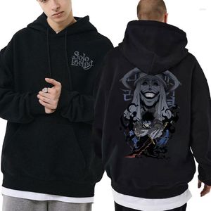 Erkek Hoodies Anime Solo Tesviye Sung Jin Woo Grafik Hoodie Sonbahar Kış Erkekler Moda Büyük Boyu Sweatshirt Unisex Harajuku Manga