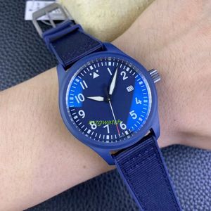 V7F 시계 Swiss ETA2892-2 자동 이동 직경 41mm 세라믹 케이스 블루 블랙 다이얼 Sapphire Crystal Glass Super Luminous Pointer Automatic Watch