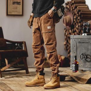 Pantaloni da uomo Harajuku Pantaloni skinny cargo alla caviglia da uomo Pantaloni chino lunghi autunno inverno stile giapponese militare