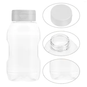 Set di stoviglie Contenitore in plastica da 4 pezzi con coperchio Barattolo di marmellata Bottiglia di ketchup Bottiglie da spremere Daubers Senape Bambino S Caps