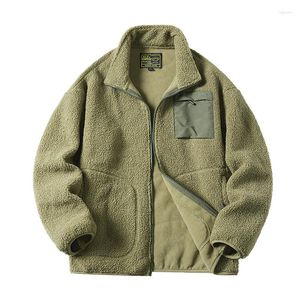 Herrjackor unisex lamm ull neddy kappa män kvinnor kashmir fleece jacka tonåring vårens höstpar varma kläder pojkar flickor varsity