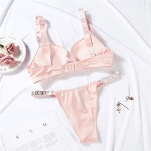 beforw sexy letter bra noundwear set comfort brief sets pushup bra and panty 2ピースセット女性ランジェリーセット201028261a