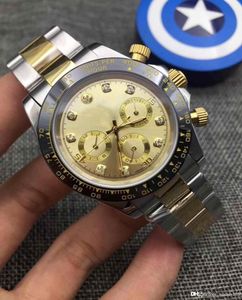 Relógios de grife Rolx luxo safira ditunna pino de cronometragem aço inoxidável 40mm mecânico automático 116503 1164716131 XRI1A