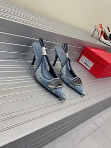 SS24 DENIM ROIM ROINDER HEELS Summer Summer Pointed Single Shoe Size 35-41