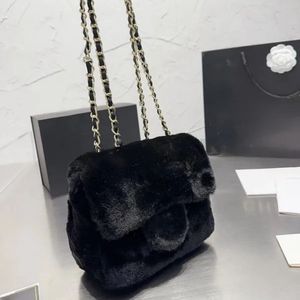 Designerkedjepåse Luxury Velvet Crossbody Bag Top Designer Bag Plush Square Purse