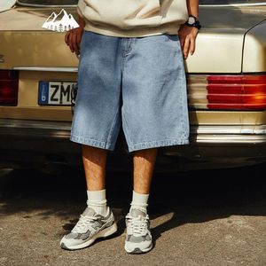 Mäns shorts Vintae denim sorterar man Loose Strait Wased Jeans Male Plus Szie