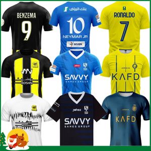 23 24 Benzema al Ittihad Soccer Jerseys 2024 Al Hilal Saudi Ronaldo Neymar Jr Kante Men Kids Kit Ittihad al-Nassr fc al-Hilal Saudiフットボールクラブサッカーシャツ