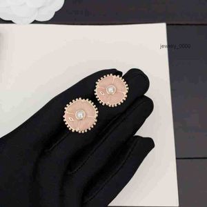 CH pink and black flower earrings are fashionable versatile with excellent quality P5C4