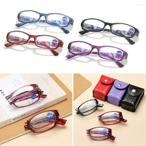 Okulary przeciwsłoneczne Składane szklanki odczytu anty-bliskie Ochrona oka Niebieski promień blokujący optyczne okulary oczu