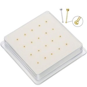 20Pcs Box 1 0mm 1 2mm Dainty Tiny Ball Nose Studs Piercing Jewelry Pircing Nariz Nez Joyera Cuerpo 220224279A