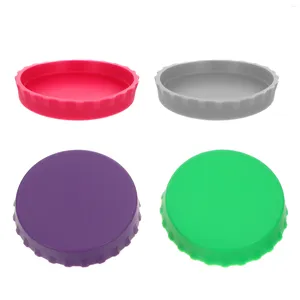 Decorative Flowers 4pcs Beverage Can Sealing Protectors Dustproof Covers For Home