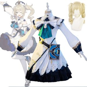 Genshin Impact Cosplay Barbara Gunnhildr Cosplay Kostüm Spiel Uniform Kleid Outfit Halloween Karneval Kostüm für Mädchen Womencosplay