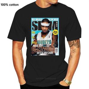Homens camisetas Carmelo Anthony Slam Cover T-shirt Homens Mulheres Harajuku Engraçado Tee Shirt222H