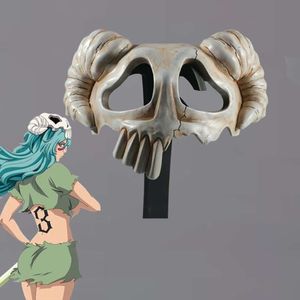 Anime Bleach Neliel Maschere Cosplay Mille anni Guerra di sangue Capra Corno Maschera di teschio Carnevale di Halloween Accessori di Pasqua per cosplay per adulti