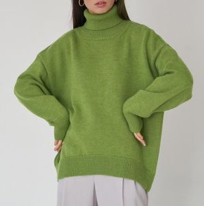 New Women's Sweaters Women Turtleneck Sweater Autumn Winter Thick Warm Pullover Top Oversized Casual Loose Knitted Jumper Female