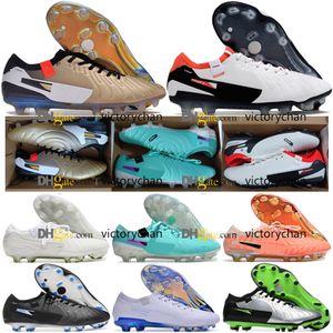 Geschenktüte Hochwertige Fußballschuhe TIEMPOS LEGEND 10 Elite FG Stricksocken Fußballschuhe für Herren Fester Boden Weiches Leder Bequeme Trainingsfußballschuhe Größe US 6,5–11