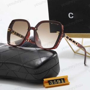 CCITY SUNGLASSES Fashion Designer Channel for Women Top Driving UV Protection Stor ramben Solglasögon med Box S2