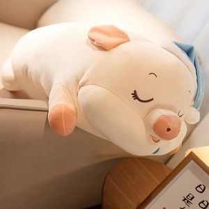 Plush Dolls Kawaii Lying Pig Toy Cute Stuffed Animal Piggy Doll Soft Baby Soothing Sleep Pillow Home Decor Girl Xmas Gift 231007