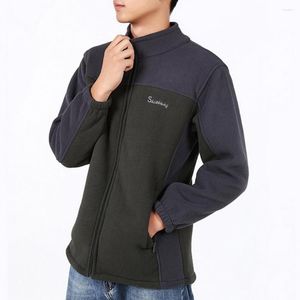 Men's Jackets Streetwear Casual Spring Autumn Fleece Jacket 3 Colors Men Coat Full Zip Accessory