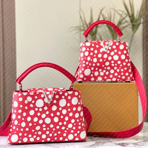 Designer Bags High Quality Tote Bags polka dot pattern Luxury Women Handbags Fashion Shoulder Bags top handle Crossbody Bags Genuine Leather Clutch Bags red bag lady