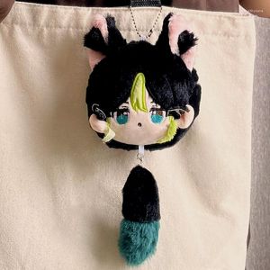 Keychains Game Genshin Impact Tighnari Plush Doll Pendant Keychain Cosplay Keyring ryggsäck Prydnadsfans Insamling Birthday Christmas GI