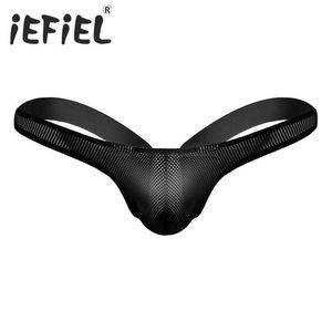 IEFiEL Homens Sexy Malha Biquíni Tanga Calcinha Ver Através Gay Cueca Transparente Mens G-string Aberto Para Trás Elástico Jockst327J