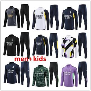 2023 2024 REAL MADRIDS TROUSSUT TRAFTION SUIT VINI JR Bellingham 23/24 Real Madrides Men and Kids Camavinga Sportswear Chandal Futbol