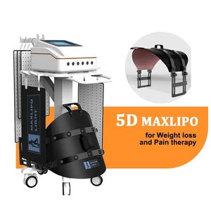 5D Maxlipo Led Red Light Therapy Маска для лица Облегчение боли Эстетическая машина Двойная длина волны 635 нм 940 нм Липо-лазерный пояс для контурирования тела