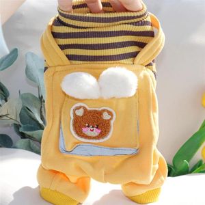 Dog Apparel Small Jumpsuit Winter Autumn Cute Cartoon Clothes Pet Fashion Desinger Sweater Cat Warm Pullover Puppy Pajamas Yorkie Poodle