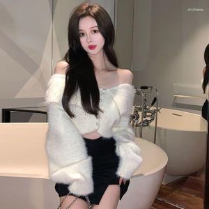 Women's Sweaters Sweater V-neck Short Slim Fit Design Small Knitted Cardigan Coat Winter Clothing Pullovers Men's