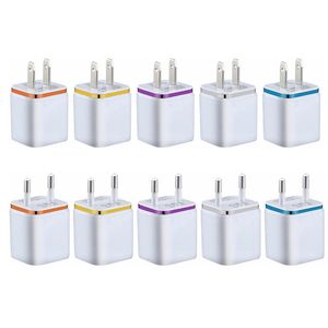 Snabb adaptiv väggladdare 5V 2.1A USB Power Adapter mobiltelefonladdare Telefonkontakt