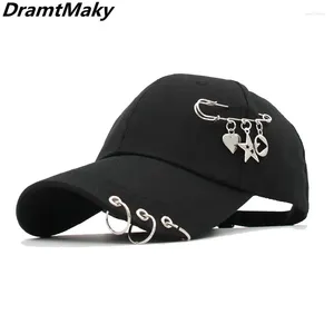 Top Caps Moda Beyzbol Kapağı Demir Yüzük Erkekler İçin KADIN HAT Snapback Trucker Baba Şapkaları Gorras Bone Gorro