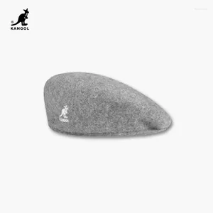 BERETS ORIGINAL KANGOL WOOL BERET 504 CAP MEN KVINNER HAT Fashion Ladies Solid Color Casual Winter Hats Autumn och