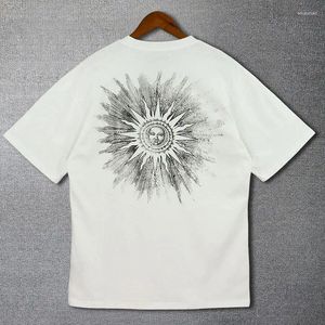 メンズTシャツサンフラワーアルファベットプリントメンズ短袖Tシャツソーシャルクラブ衣装