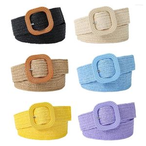 Belts Fashion Bohemian Summer Wide Braided Waist Belt Waistband Straw Woven