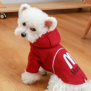 Hundkläder Pet Clothes Winter Hoodie Monday Woolen Tuxedo Warm Jacket Coat Jumpsuits Chihuahua för liten outfitprodukt